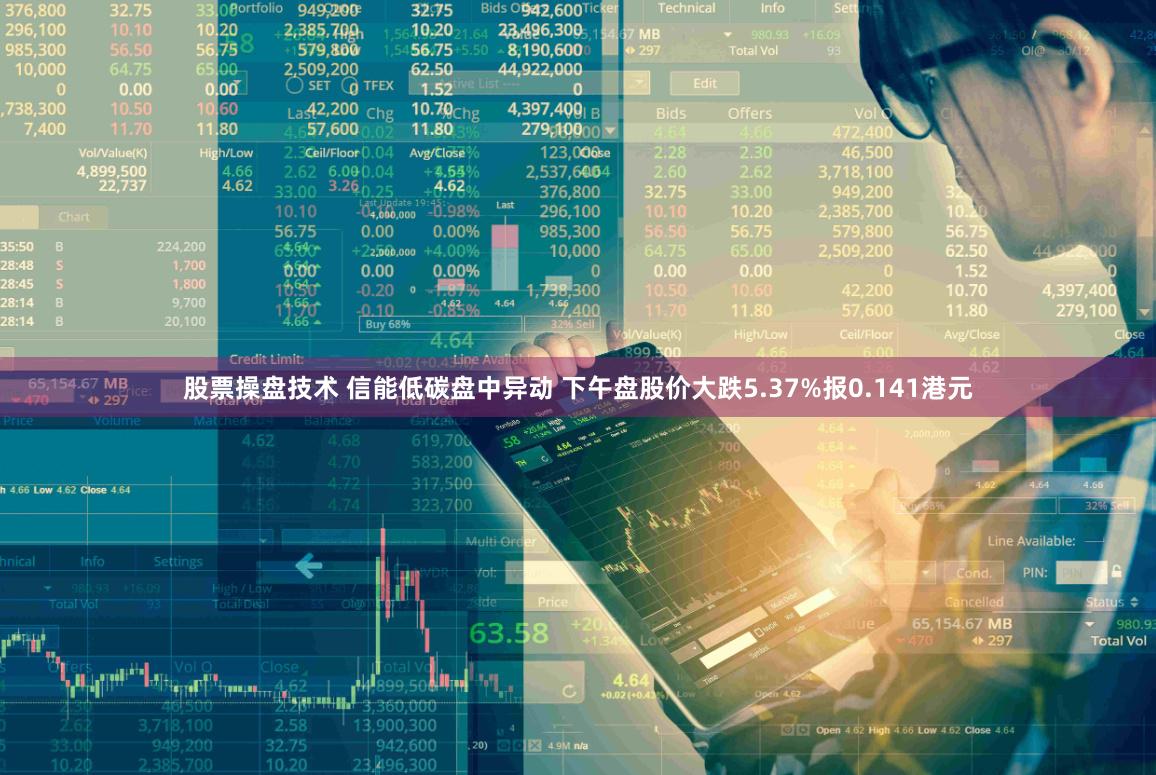 股票操盘技术 信能低碳盘中异动 下午盘股价大跌5.37%报0.141港元